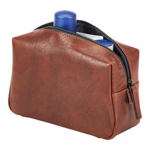 Bolsa de almacenamiento de artículos de tocador de viaje grande de cuero PU y PVC transparente con logotipo personalizado, bolso de mano impermeable para maquillaje para mujer - Product Image 1