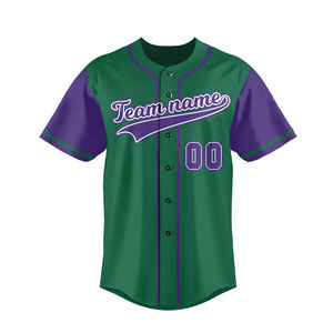 Maillot de baseball pour homme respirant à séchage rapide avec logo personnalisé imprimé, haute qualité, 100% polyester, col en V, softball - Product Image 2