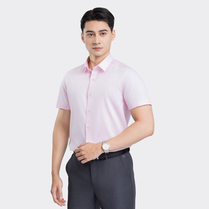 Aristino Camisa de manga corta de popelina informal de talla grande de alta calidad para hombre Slim Fit Color sólido Modelo de verano ASS125AZ VENTA CALIENTE - Product Image 4