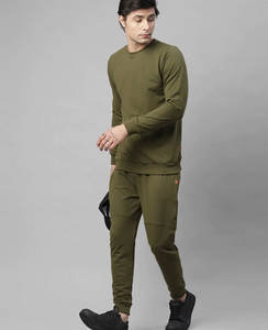 Sudadera con capucha para hombre, chándal de algodón transpirable de 2 piezas con logotipo bordado personalizado para otoño y primavera - Product Image 5