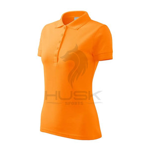 Vente en gros Femme Slim Fit Polo T Shirt Pas Cher Tshirt Couleur Unie Personnalisé Polos Chemise Pour Femmes - Product Image 6