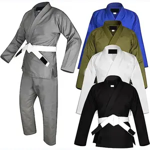 Pakaian seni bela diri WTF seragam Taekwondo Dobok dengan Logo kustom pabrik pencetak Logo bordir bjj gi kimono jiu JIT Brasil