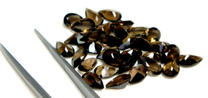 Cuarzo ahumado natural Piedra de corte Marquesa natural Fabricación de joyas de oro/plata Piedra preciosa Corte facetado Venta al por mayor - Product Image 6