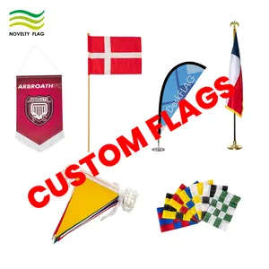 Custom Advertising Golf Desk Hand Garden Car Flag Banner Professional large screen printed flags with logo custom print