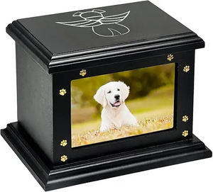 Urnas de cremación de madera hechas a mano de estilo americano de alta calidad, urnas funerarias de diseño moderno para cenizas de gatos y perros, venta al por mayor - Product Image 3