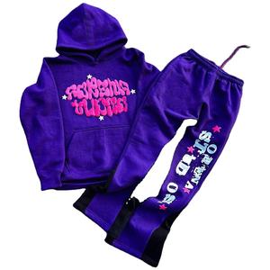 ชุดวอร์มสเวตสูทลายพิมพ์พัฟฟ์ ล้างสีแบบแอซิด คุณภาพสูง ผลิตตามสั่ง พร้อมโลโก้ 100% ผ้าฝ้าย ราคาขายส่ง สำหรับผู้ชาย - Product Image 5