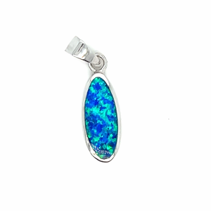 Pendentif ovale opale bleue - Product Image 6
