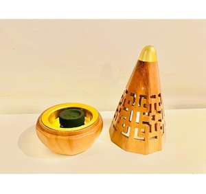 Brûleur d'encens Mobkhar en bois de haute qualité, spécial Ramadan, brûleur d'encens traditionnel arabe en corde Bakhoor, emballage cadeau - Product Image 2