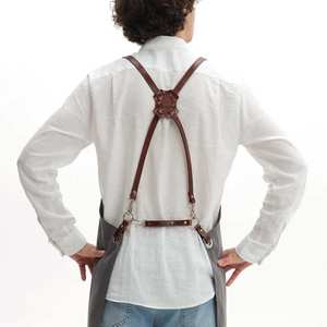 Tablier de soudage unisexe en cuir de vachette fendu de haute qualité pour les travaux lourds - Product Image 5