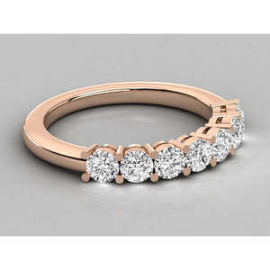 Anillo de Eternidad de Diamantes Cultivados en Laboratorio de Oro de 14K para Mujer, Anillo de Boda y Promesa, Joyería Fina con Certificado IGI, Chapado en Rodio - Product Image 1