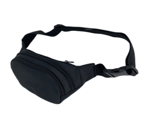 Riñonera de moda duradera de alta calidad, riñonera negra con cremallera, logotipo personalizado, venta al por mayor, hecha con cremallera - Product Image 5