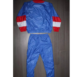 Ensemble de survêtements coupe-vent décontractés en nylon imperméable et léger pour hommes avec manches en blocs de couleurs et fermeture éclair Ensemble de survêtements en nylon - Product Image 2