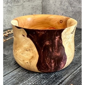 Recién llegado, Frutero de resina de madera de acacia, venta de tendencia superior para cuencos, artículos de cocina, tazón de madera de mango de estilo elegante en negro - Product Image 3