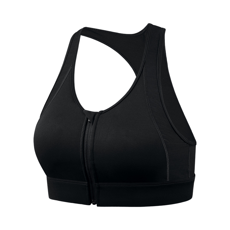 Active Women's High Support Twist Style Sports Bra Quick-Dry Mesh Panels V-neck Adjustable Straps Front Logo Size XS Yoga High