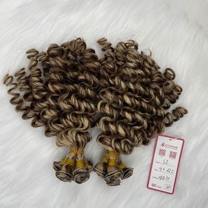 ผมต่อแบบเรีมี18นิ้วแบบพรีเมี่ยมย้อมผมด้วยเครื่องทำเปียโนเส้นด้ายถักทอจากผมมนุษย์คุณภาพสูง - Product Image 6