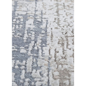 Uvenuti Beige & <b>Brown</b> Hand Knotted <b>Wool</b> & Bamboo Silk Rug Abstract Pattern for Home Use-Jaipur Rugs ZA (1532) - Product Image 3