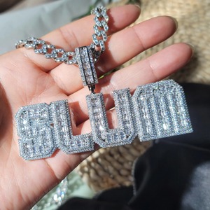 Pendentif pour homme certifié IGI bijoux fins personnalisés pendentifs et breloques en diamant plaqué or jaune 14 carats or blanc cultivé en laboratoire - Product Image 6