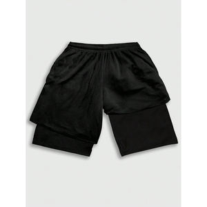 Short de basket-ball décontracté en maille respirante pour hommes avec design 2 en 1 adapté à un usage quotidien au printemps et en été - Product Image 2