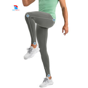 Leggings athlétiques capri à taille élastique personnalisés pour hommes, pantalons de compression imprimés pour l'entraînement, la course et l'exercice - Product Image 1