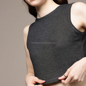 Nardon Apparel 2025, venta al por mayor, camisetas con logotipo personalizado para mujer, camiseta suave de verano, Top corto para mujer, camiseta lisa Sexy ajustada fina en blanco - Product Image 5