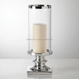 Bougeoir en métal symétrique fait à la main avec base en fer massif, centre de table pour Noël, mariage, décoration de la maison, fabriqué par Zahid Exports Inde - Product Image 1