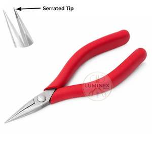 Alicates de Punta de Aguja de Acero Inoxidable de 6 Pulgadas, Seguros para ESD, con Mordazas Redondeadas y Dentadas de Precisión - Product Image 4