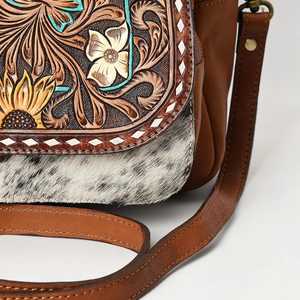 Sac à dos en cuir pour femme de qualité supérieure, style bohème, avec glands personnalisés, fleurs, fermeture éclair, portable, prêt pour les voyages, double sangle, automne - Product Image 5