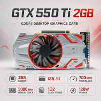 Nouvelle carte graphique de jeu pour ordinateur de bureau GTX 550 Ti 4 Go GDDR5 128 bits PCI Express 2.0 X16 DirectX 11 avec un seul ventilateur
