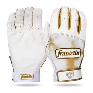 Gants de frappe de baseball en cuir de qualité supérieure, usage professionnel, fermeture à boucle et crochet, couleurs et logos personnalisables, unisexe - Product Image 3