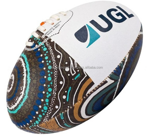 Ballon d'entraînement AFL promotionnel en caoutchouc, avec logo personnalisé, pour le football australien, fabriqué directement en usine, idéal pour les matchs. - Product Image 2