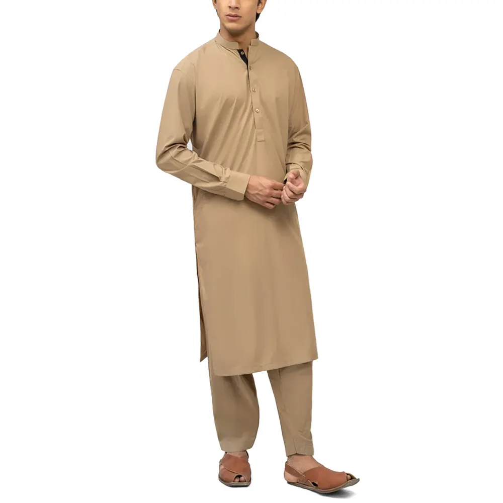 En kaliteli düz renk yeni moda erkekler Shalwar Kameez pakistan'da yapılan/OEM hizmeti toptan en çok satan erkekler Shalwar kameez