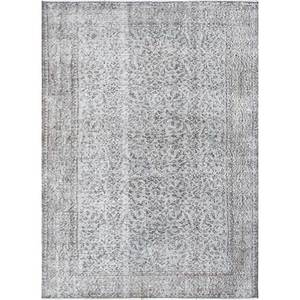 Vintage Grey <b>Black</b> Hand Knotted Wool <b>Rugs</b> Pae-1716 New Handmade Living Room Carpet Medallion Hallway Rectangle Abstract for Home - Product Image 1