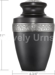 Bolsa de terciopelo sin urnas de cremación de latón de óxido negro - Product Image 2