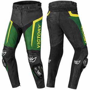 Pantalones de Motociclismo de Cuero Personalizados de Victory Company, Pantalones de Protección para Motociclistas con Deslizadores de Rodilla - Product Image 6