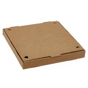 Recycled Corrugated Cardboard Square Pizza Boxes White & Kraft with Embossing Telescope Design for Food Square Box Type - Product Image 6