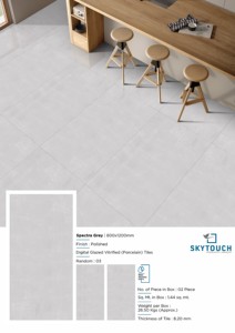 Carreaux en porcelaine gris entièrement polis, résistants aux acides et antidérapants pour le mur et le sol de la salle de bain, disponibles en 600x1200 - Product Image 6