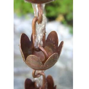 Chaîne de pluie en cuivre en métal RC-13 HHO pour la décoration de jardin à la maison personnalisée pour une utilisation extérieure et intérieure - Product Image 2