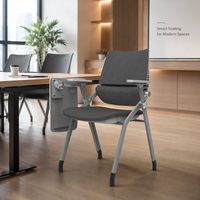 Chaise de formation pliable avec tablette d'écriture, dossier en maille, chaise de conférence pour salle de classe et salle de réunion