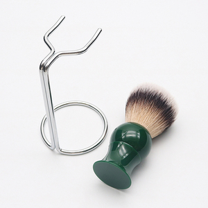 Juego de brochas de afeitar sintéticas clásicas para hombres con soporte de acero inoxidable para depilación - Product Image 5