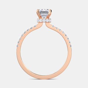 แหวนเพชรที่ปลูกในห้องปฏิบัติการ1กะรัตมรกตซ่อนอยู่สำหรับงานหมั้นงานแต่งงานหรืองานเลี้ยง - Product Image 3