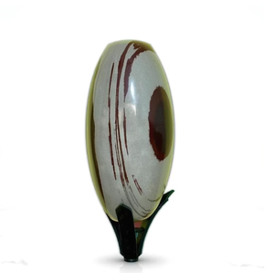 Pierre de Narmada naturelle Shiva Lingam Shivalinga sacré fabriqué à la main pour la méditation Reiki énergie spirituelle de guérison et décoration intérieure - Product Image 1