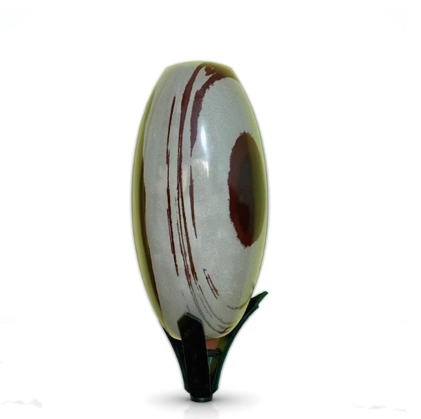 Natural Narmada Stone Shiva Lingam Handcrafted Sacred Shivalinga for Meditation Reiki Healing Spiritual Energy and Home Decor