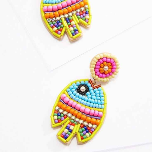 Boucles d'oreilles pour femmes, perles de rocaille faites à la main, boucles d'oreilles précieuses en perles, nouvel arrivage - Product Image 5