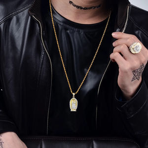 925 Sterling Silver Fine Jewelry 18K Solid Gold Hip Hop Croix Pendentif VVS Moissanite Diamant Glacé Fine Pendentifs Charmes pour Hommes - Product Image 2