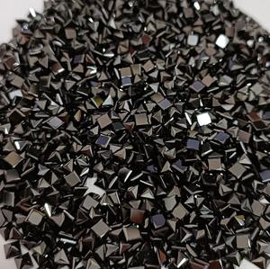 Diamante facetado 50 piezas de 3 MM Black Moissanite Princess Cut - Product Image 3