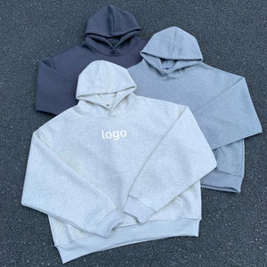 เสื้อฮู้ดดี้ผ้าฝรั่งเศสเทอร์รี่เนื้อหนาคุณภาพสูง พิมพ์ลายสกรีน ทรงโอเวอร์ไซส์ สำหรับผู้ชาย ขายส่ง - Product Image 1