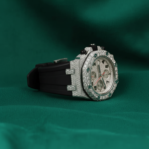 VVS Moissanite Iced Out Watch <b>Automatic</b> Mechanical <b>Chronograph</b> Mens Luxury Hip Hop Octagon Bezel Stainless Steel Waterproof - Product Image 3