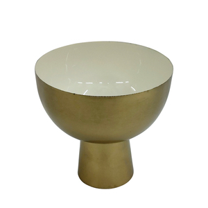 Nouvel arrivage de bol de service rond en métal et fer couleur vert et or bol à fruits pour la cuisine et les décorations de table - Product Image 2