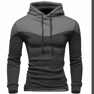 Sweat à capuche Slim Fit Color Block bleu Royal et gris sweat athlétique pour la salle de sport et l'entraînement porter des sweats à capuche pour hommes à bas prix - Product Image 2