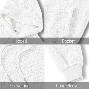 Sudadera con Capucha de Forro Polar Personalizada, Gruesa, Cálida para Invierno, Extra Grande, Peluda, para Hombre, de Felpa, de Sherpa - Product Image 6